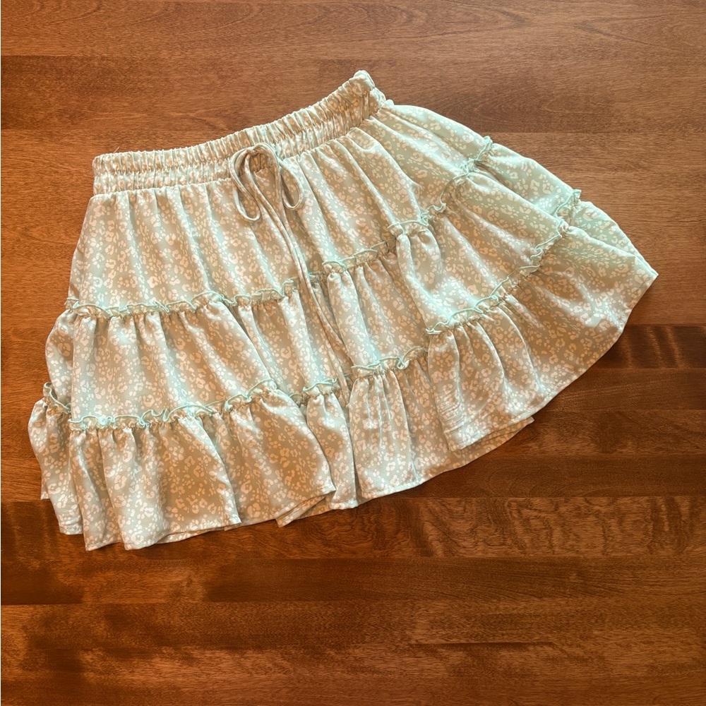 Altar’d State Bohemian Floral Patterned Skirt. Color shows best in close ups.